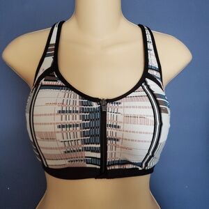 Victoria Sport front-close sport bra sexy black pink 34D full underwire support